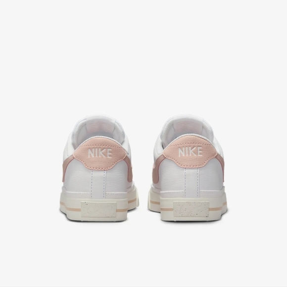 Women's Bling Nike Court Legacy White Pink Sneakers made with Crystals Custom - Picture 5 of 6